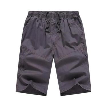 Imagem de Bermudas Cargo Casuais De Verão Para Homens plus Size, Respiráveis, De