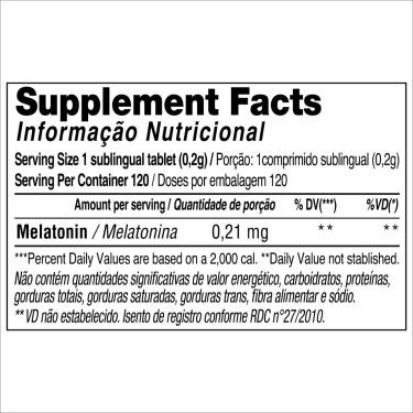 Imagem de MELATONIN - MELATONINA SUBLINGUAL 120 COMP