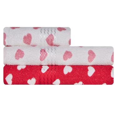 Imagem de Kit de Toalhas de Banho e Rosto 3 Peças 100% Algodão Felpudas Prisma Dohler