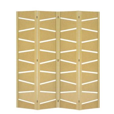 Imagem de 4 Biombo Slim Sanfonado Com Dobradiças Folha Painel Mdf Cru Divisor Di
