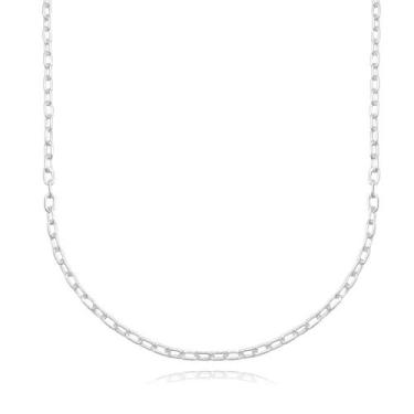 Imagem de Corrente Carrier de Prata 925 Cordão 70cm Fino de Prata Pura - Tropica
