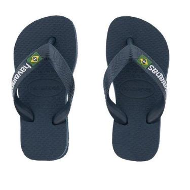 Imagem de Chinelo Havaianas Brasil Logo Baby, Azul marinho, 20