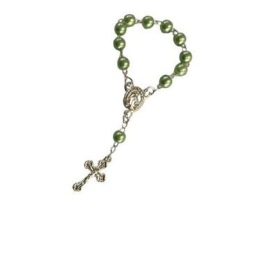 Imagem de Mini Terço para Lembrancinhas - SJO Artigos Religiosos, Verde