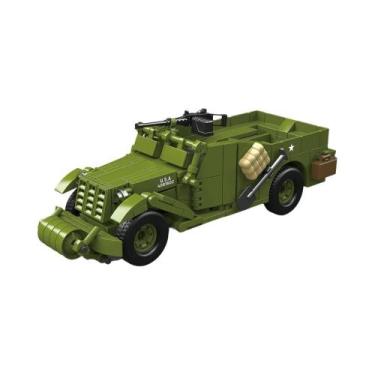 Imagem de Modelo De Blocos De Construção Do Carro Militar M3a1 Da Segunda Guerra
