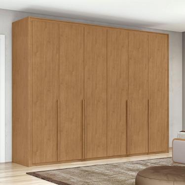 Imagem de Guarda Roupa Imperatore 6 Portas Lopas Amendoa Clean