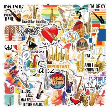 Imagem de Adesivos 100 unidades/lote para saxofones, vinil impermeável, adesivo 