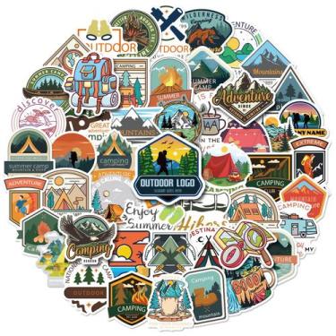Imagem de Pacote de adesivos Outdoor Adventure Camping Anime à prova d'água - yi