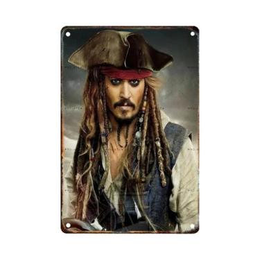 Imagem de Placa De Metal Retrô Piratas Do Caribe Disney Arte De Parede Decoração