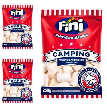 Imagem de 3 Pacotes Marshmallow Camping Fini Pacote 250g