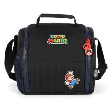 Imagem de Lancheira Térmica Escolar Juvenil Super Mario Bros - Luxcel Cor:Preto