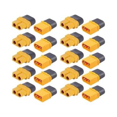Imagem de 10 Pares De Conectores XT60H Macho E Fêmea Para Baterias De Lítio, Aer