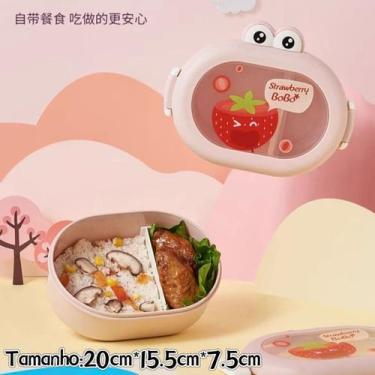 Imagem de Marmita Lancheira Infantil E Adulto Com Divisórias E Travas Cor:Sapo(R