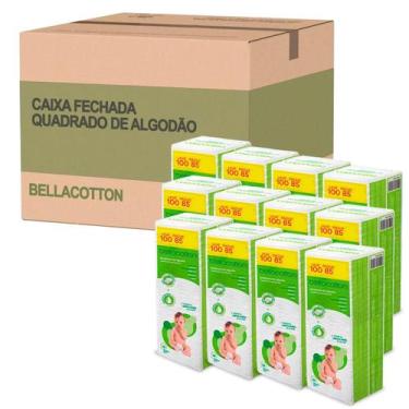 Imagem de Algodao Quadrado Bellacotton Bebe Kit com 12 und
