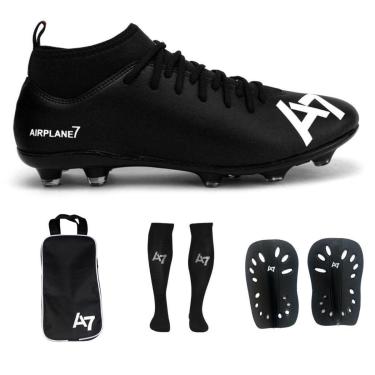 Imagem de Chuteira Botinha De Campo + Meião + Caneleira + Porta Chuteira A7-Masculino