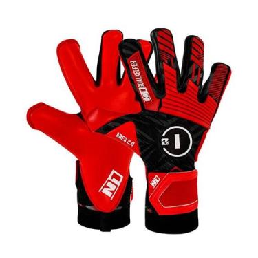 Imagem de Luva De Goleiro Profissional N1 Ares, 9, Vermelho