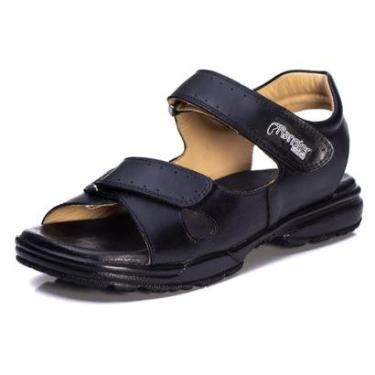 Imagem de Sandália Masculina Couro Tira Aderente Dia a Dia Conforto-Masculino