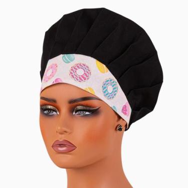 Imagem de Touca Gorro Para Chef Cozinha Unissex Estampas Variadas Cores Outlet D