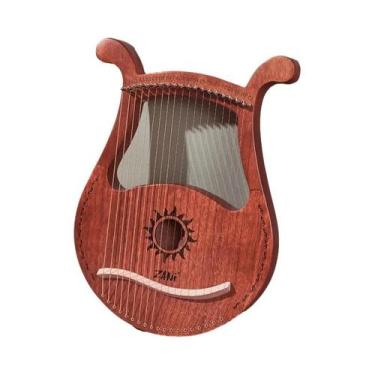 Imagem de Harpa Lira De Mogno De 19 Cordas, Instrumento Musical De Alta Qualidad