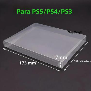 Imagem de Caixa Protetora Transparente De PET Para Cartões De Jogo PS5 PS4 PS3 -