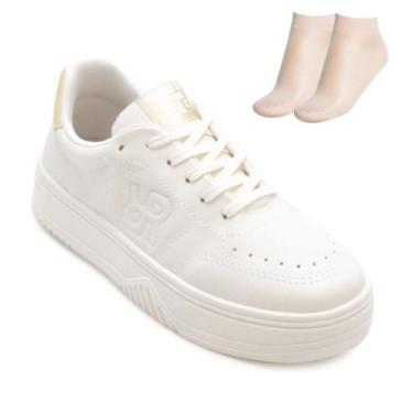 Imagem de Tênis Casual Ramarim BD e Meia RM26-25882, Bege, Dourado, 37