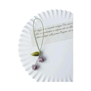Imagem de Cordão De Telefone Com Flor De Tulipa, Chaveiro Fofo Kawaii, Cordão Cu