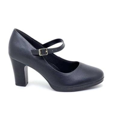 Imagem de Sapato piccadilly feminino salto preto 130211, Preto, 37