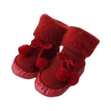 Imagem de Meias De Chão Grossas E Quentes Antiderrapantes Para Bebês E Crianças 