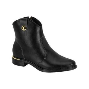 Imagem de Bota Vizzano Cano Curto Montaria Lisa Cor:;Tamanho:33;Gênero:Feminino-Feminino