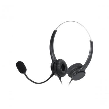 Imagem de Headset para Telefone RJ9 Vinik Corp Duo VK500RJ9 com Braço Ajustável para Microfone, a...