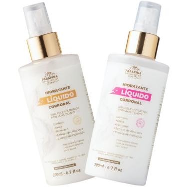 Imagem de Combo Hidratante Corporal Líquido Linha Parafina Bronzeadora Gold Relaxante e Energizan...