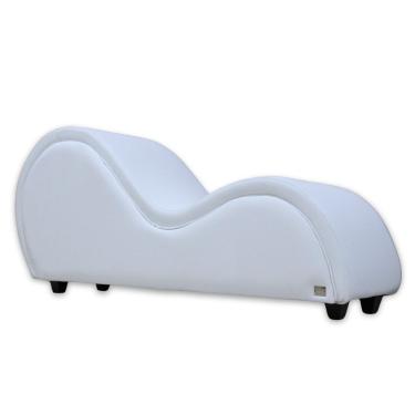 Imagem de Poltrona Divã Cadeira Recamier Tantra em Courvin 160x45x69 Branco para Relaxamento Desire Móveis