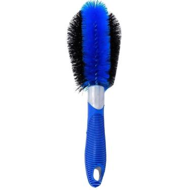 Imagem de Escova para Lavar Furo de Rodas para Limpeza Detalhada Modelo Tipo Pepino com Arame Revestido Flexível JS Móveis