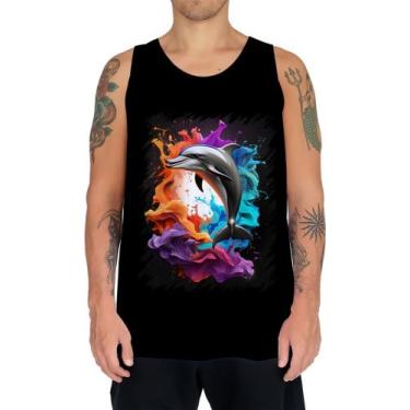 Imagem de Camiseta Regata Golfinho Inteligência Arte Pintura 6 - Kasubeck Store®