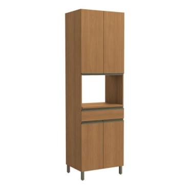 Imagem de Armário de Cozinha Torre Quente 70cm 2 Nichos com Pés Maxxi Canela Kap