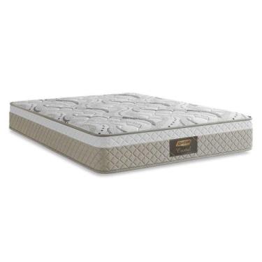 Imagem de Colchão Casal Queen Cristal Molas Ensacadas 158x198x23cm Bege / Branco