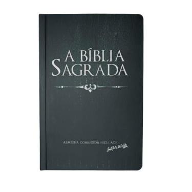 Imagem de Bíblia sagrada  letra gigante  acf  capa dura preta - SBTB