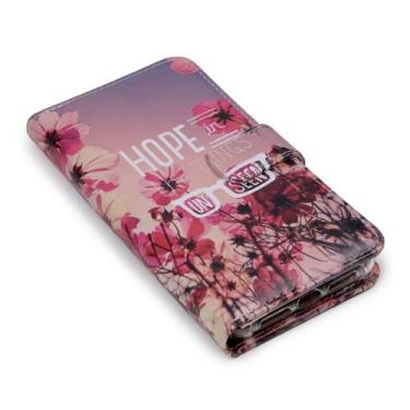 Imagem de Capa carteira estampada floral hope e119 para moto g8 power xt2041 - C