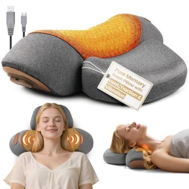 Imagem de Almofada Massageadora Cervical Leedpart 3 em 1 com Aquecimento, Vibraç