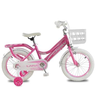 Imagem de Bicicleta KRW Aro 16 Infantil Aço Carbono Sem Marchas Freio com Rodinhas de Treino Lara Menina F16-Feminino