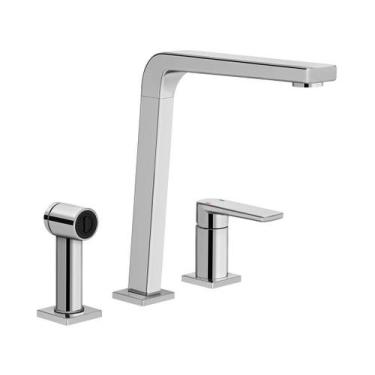Imagem de Misturador monocomando para cozinha de mesa com ducha Bistrô Docol