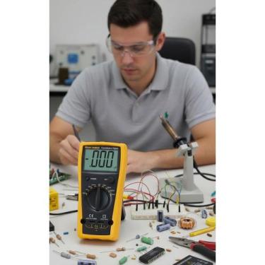 Imagem de Capacímetro Digital Alta Precisão 200mF LCD Bateria 9V - Congratulatio