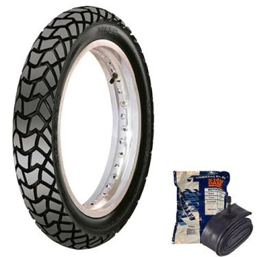 Imagem de Kit pneu maggion moto trail viper 90/90-19 (d) + câmara gulfair 90/90-