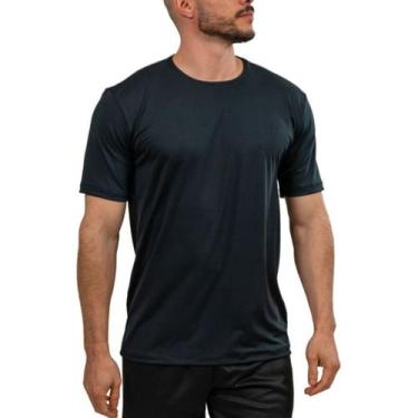 Imagem de Blusa Masculina Academia Drifit Manga Curta pra com Proteção Solar UV5