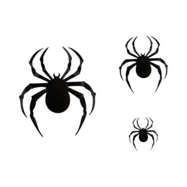 Imagem de Adesivos De Parede 3D De Morcego E Aranha Em PVC Preto, Decorações De 