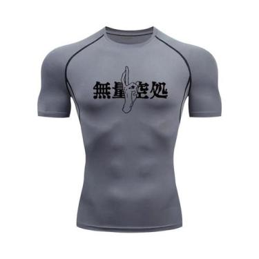 Imagem de Camiseta De Compressão Masculina De Secagem Rápida Para Academia, Mang