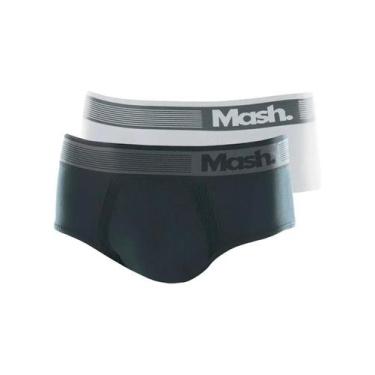 Imagem de Kit com 2 Cueca Slip Mash 713.02 Colorido, Branco, G