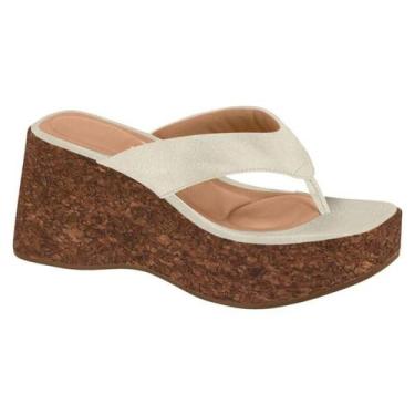 Imagem de Tamanco Vizzano Plataforma - Feminino - Branco off - 37, Branco off, 3