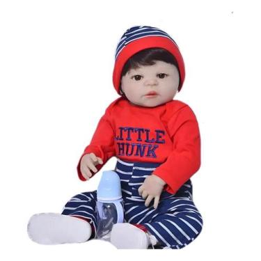 Imagem de Bebe Reborn 55 Cm Silicone Pode Banho menino ou menina - Npk