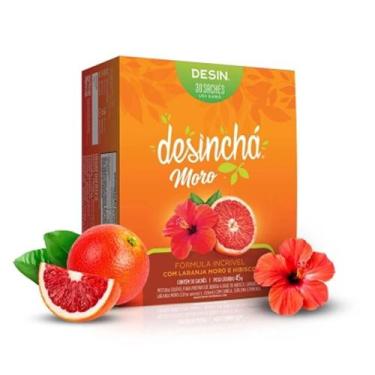 Imagem de Desincha Moro - 30 Sachês Laranja Moro e Hibisco - Desinchá