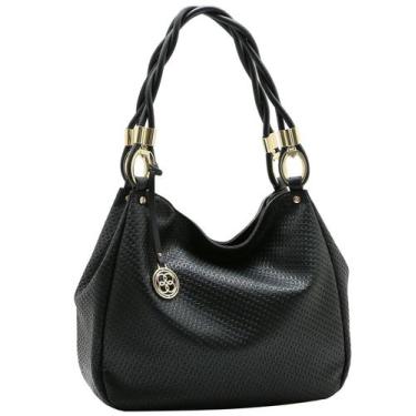 Imagem de Bolsa tipo Hobo Ferragem Chic - Alça de Ombro - Chenson 3485550 - Pret